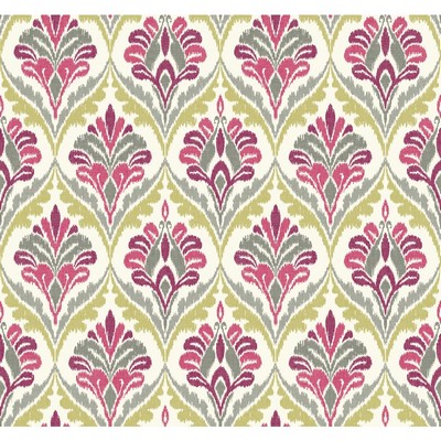 Carey Lind Modern Shapes Basilica Wallpaper off white, grey, yellow/green, magenta