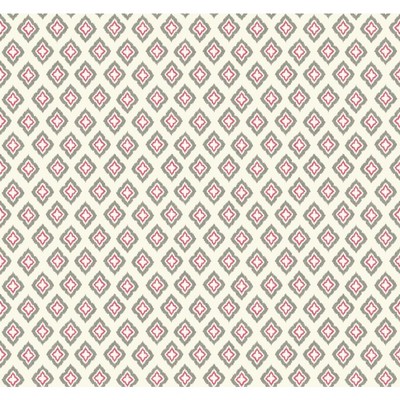 Carey Lind Modern Shapes Keystone Wallpaper white, silver, pink