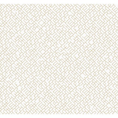 Carey Lind Modern Shapes Mason Wallpaper off white, golden tan