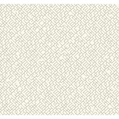 Carey Lind Modern Shapes Mason Wallpaper off white, grey