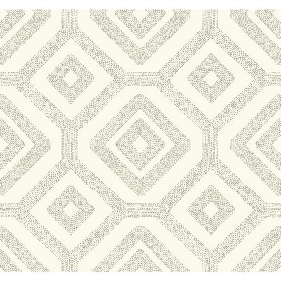 Carey Lind Modern Shapes French Knot Wallpaper white, grey