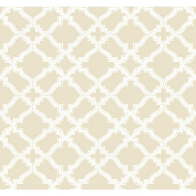 Carey Lind Modern Shapes Cathedral Wallpaper beige, white