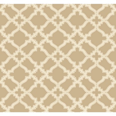 Carey Lind Modern Shapes Cathedral Wallpaper tan, off-white