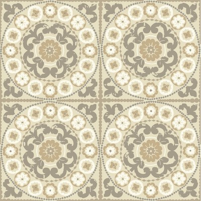 Carey Lind Modern Shapes Athens Wallpaper pearl, taupe, white, tan