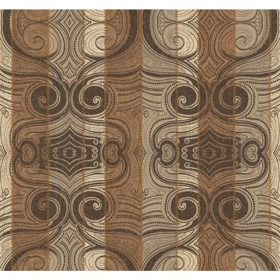 Carey Lind Menswear Wavelength Removable Wallpaper Browns/Beiges