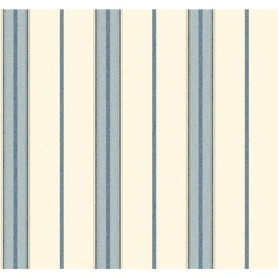 Carey Lind Menswear Ralph Stripe Removable Wallpaper Blues/White/Off Whites