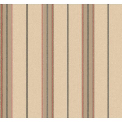 Carey Lind Menswear Ralph Stripe Removable Wallpaper Beiges/Browns
