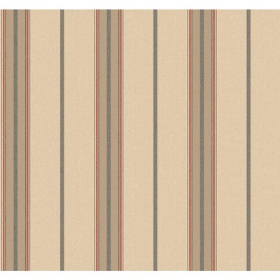 Carey Lind Menswear Ralph Stripe Removable Wallpaper Beiges/Browns