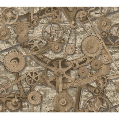 Carey Lind Menswear Torque Removable Wallpaper Metallics/Browns