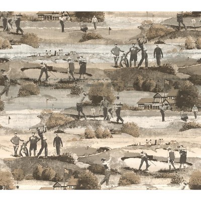 Carey Lind Menswear The Old Course Removable Wallpaper Browns