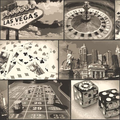 Carey Lind Menswear Double Down Removable Wallpaper Blacks/White/Off Whites