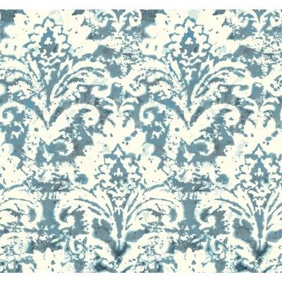 Carey Lind Cloud Nine Batik Damask Removable Wallpaper Blues