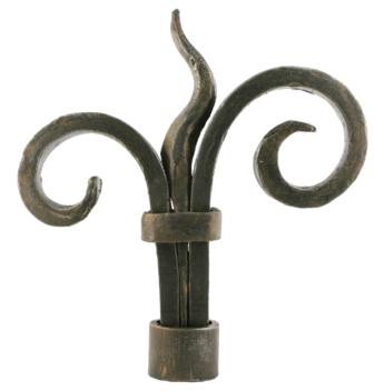 Vesta Finial PERGOLA Shown in Bronze