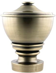 Vesta Finial TROY Shown in Antique Brass