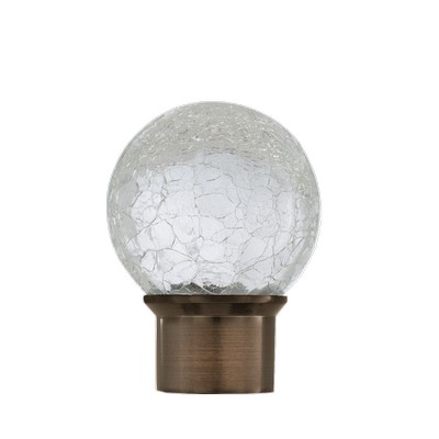 Aria Metal Crackle Glass Ball Brushed Bronze