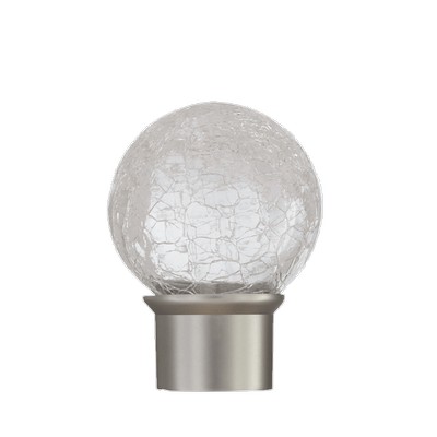 Aria Metal Crackle Glass Ball Satin Nickel