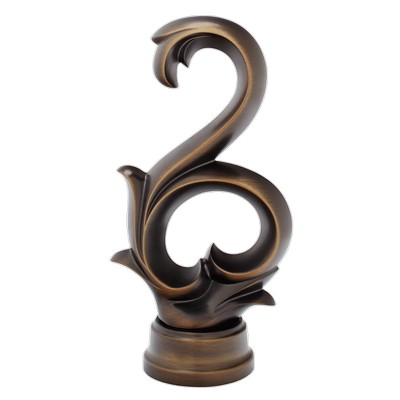 Aria Metal Arabesque Scroll Brushed Bronze