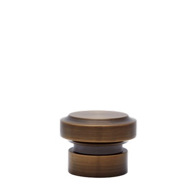 Aria Metal Saxon End Cap Brushed Bronze