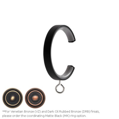 Aria Metal C-Ring with Eyelet Matte Black