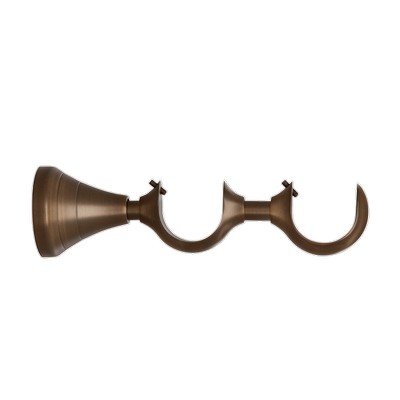 Aria Metal Double Turned Bracket Brushed Bronze