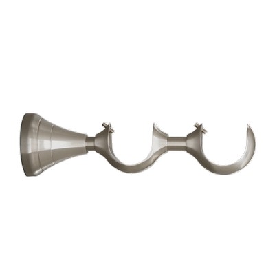Aria Metal Double Turned Bracket Polished Nickel