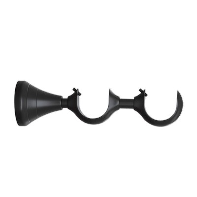 Aria Metal Double Turned Bracket Satin Black