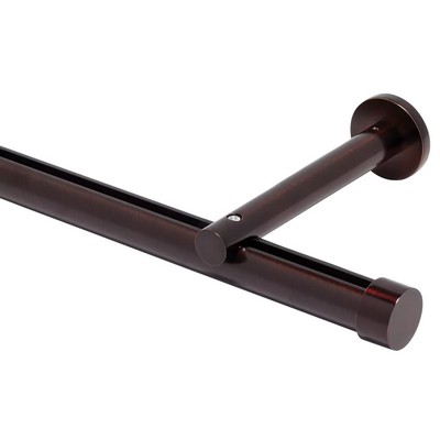Aria Metal Single Rod Wall Mount with 6 in Projection Oil Rubbed Bronze Oil Rubbed Bronze