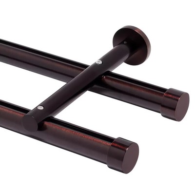 Aria Metal Double Rod Wall Mount  96 in Oil Rubbed Bronze Oil Rubbed Bronze
