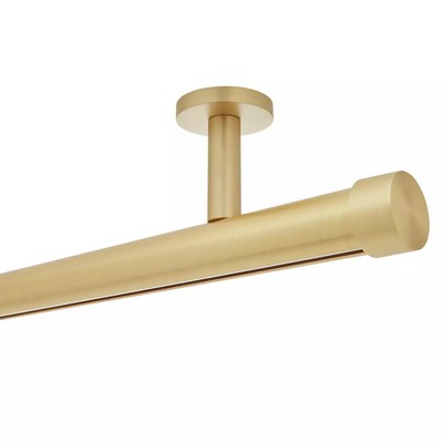 Aria Metal Single Rod Ceiling Mount Satin Gold Satin Gold