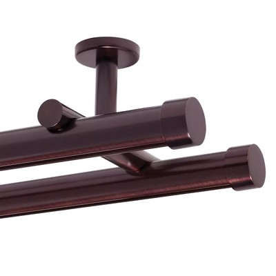 Aria Metal Double Rod Ceiling Mount  96 in Oil Rubbed Bronze Oil Rubbed Bronze