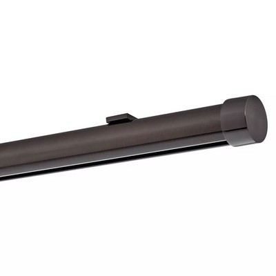 Aria Metal Single Rod Ceiling Clip  72 in Brushed Black Nickel Brushed Black Nickel