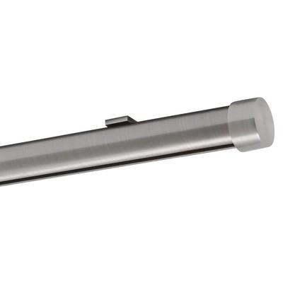 Aria Metal Single Rod Ceiling Clip  192 in Brushed Nickel Brushed Nickel