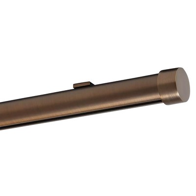 Aria Metal Single Rod Ceiling Clip  48 in Brushed Bronze Brushed Bronze
