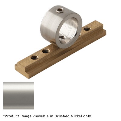 Aria Metal H-Rail Collar Bracket Satin Nickel