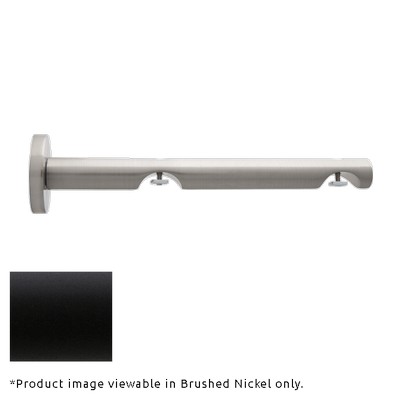 Aria Metal H-Rail Double Wall Bracket Matte Black