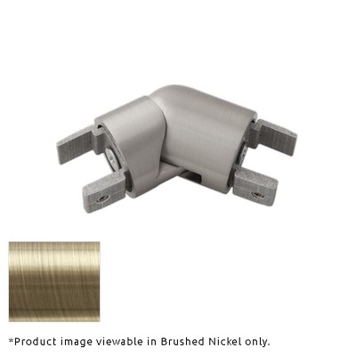 Aria Metal H-Rail Elbow Antique Brass