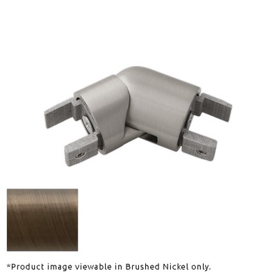 Aria Metal H-Rail Elbow Brushed Bronze