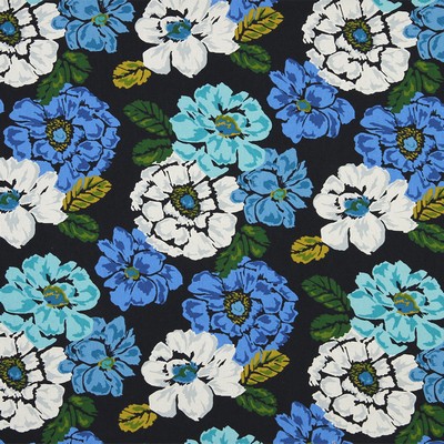 Robert Allen Brushed Floral Ultramarine