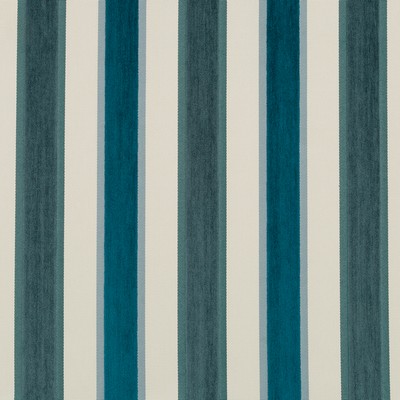 Robert Allen High Lo Stripe Blue Pine
