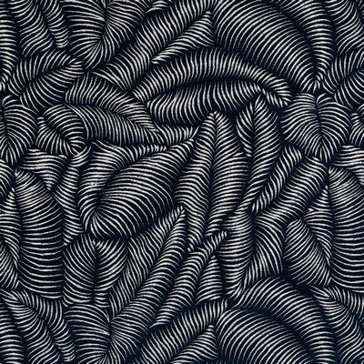 Robert Allen TROPIC FERNS BK   LAPIS        