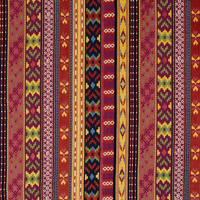 Robert Allen PUEBLO STRIPE   TOMATO         