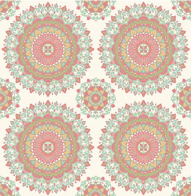 Brewster Wallcovering Gemma Aqua Boho Medallion Aqua