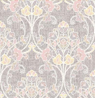 Brewster Wallcovering Willow Pink Nouveau Floral Pink