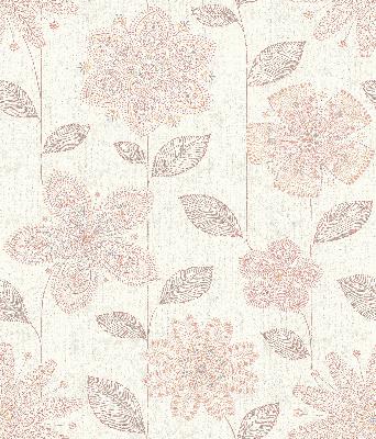 Brewster Wallcovering Maisie Pink Batik Flower Pink