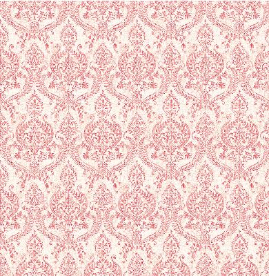 Brewster Wallcovering Waverly Red Petite Damask Red