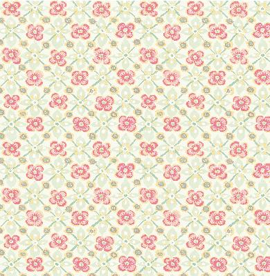 Brewster Wallcovering Free Spirit Pink Floral Pink
