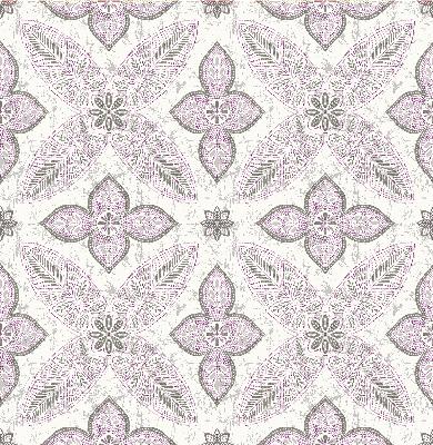 Brewster Wallcovering Off Beat Ethnic Violet Geometric Floral Violet