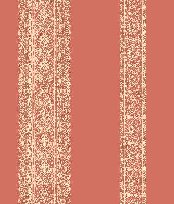 Brewster Wallcovering Brynn Coral Paisley Stripe Coral