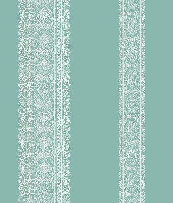 Brewster Wallcovering Brynn Turquoise Paisley Stripe Turquoise