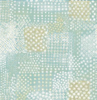 Brewster Wallcovering Flower Power Turquoise Patchwork Turquoise
